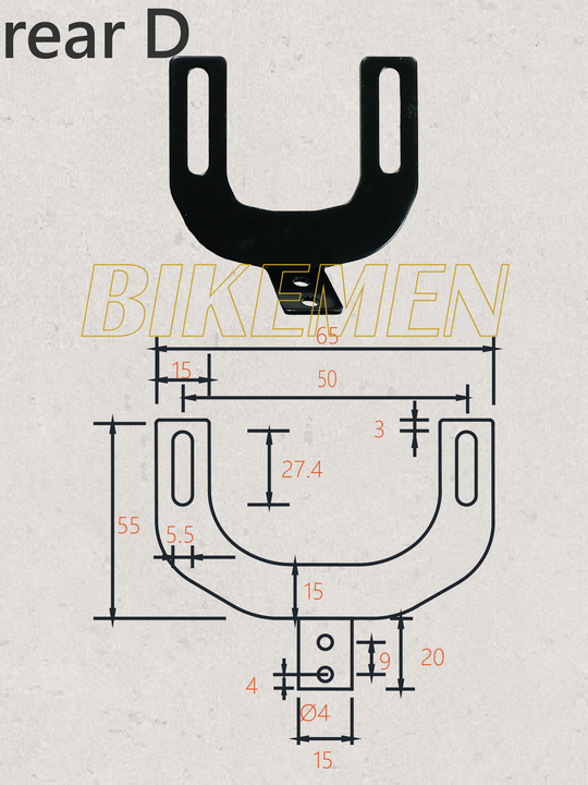 REAR BIKE RACK HANGER D