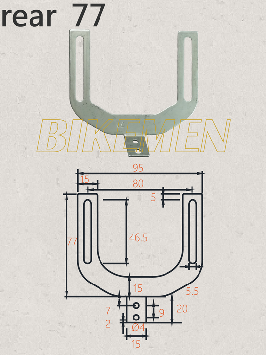 REAR BIKE RACK HANGER 77