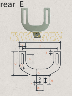 REAR BIKE RACK HANGER E