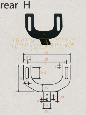 REAR BIKE RACK HANGER H
