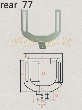 REAR BIKE RACK HANGER 77